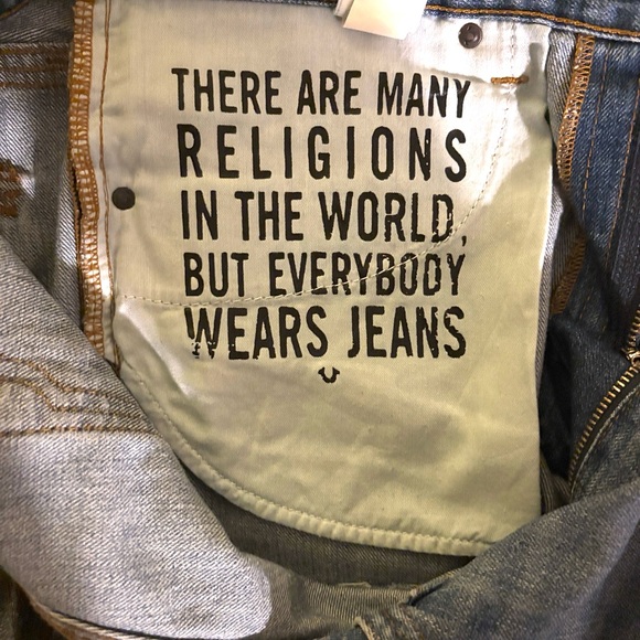 True Religion Men's Vintage Blue Relaxed Slim Jeans - Picture 2 of 6